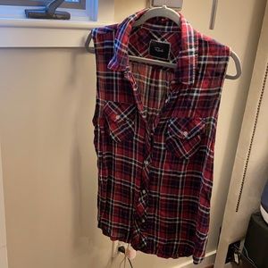 Rails Plaid Button Down Top